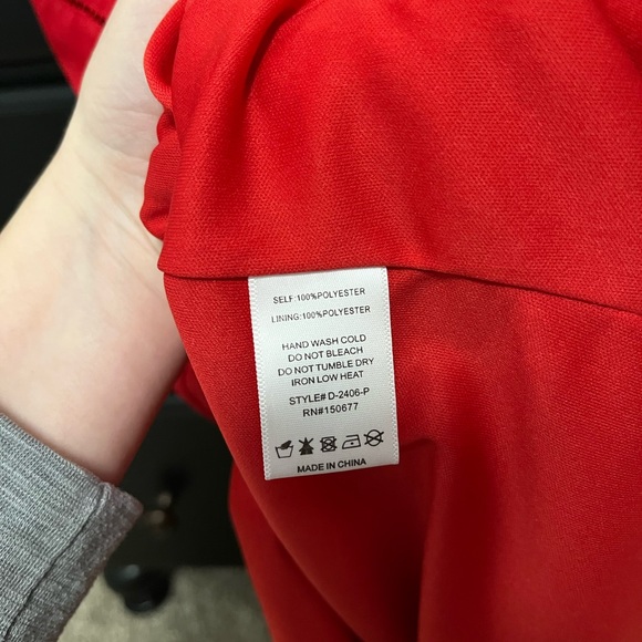 Worn once. Red tiered ruffle dress - Picture 5 of 6